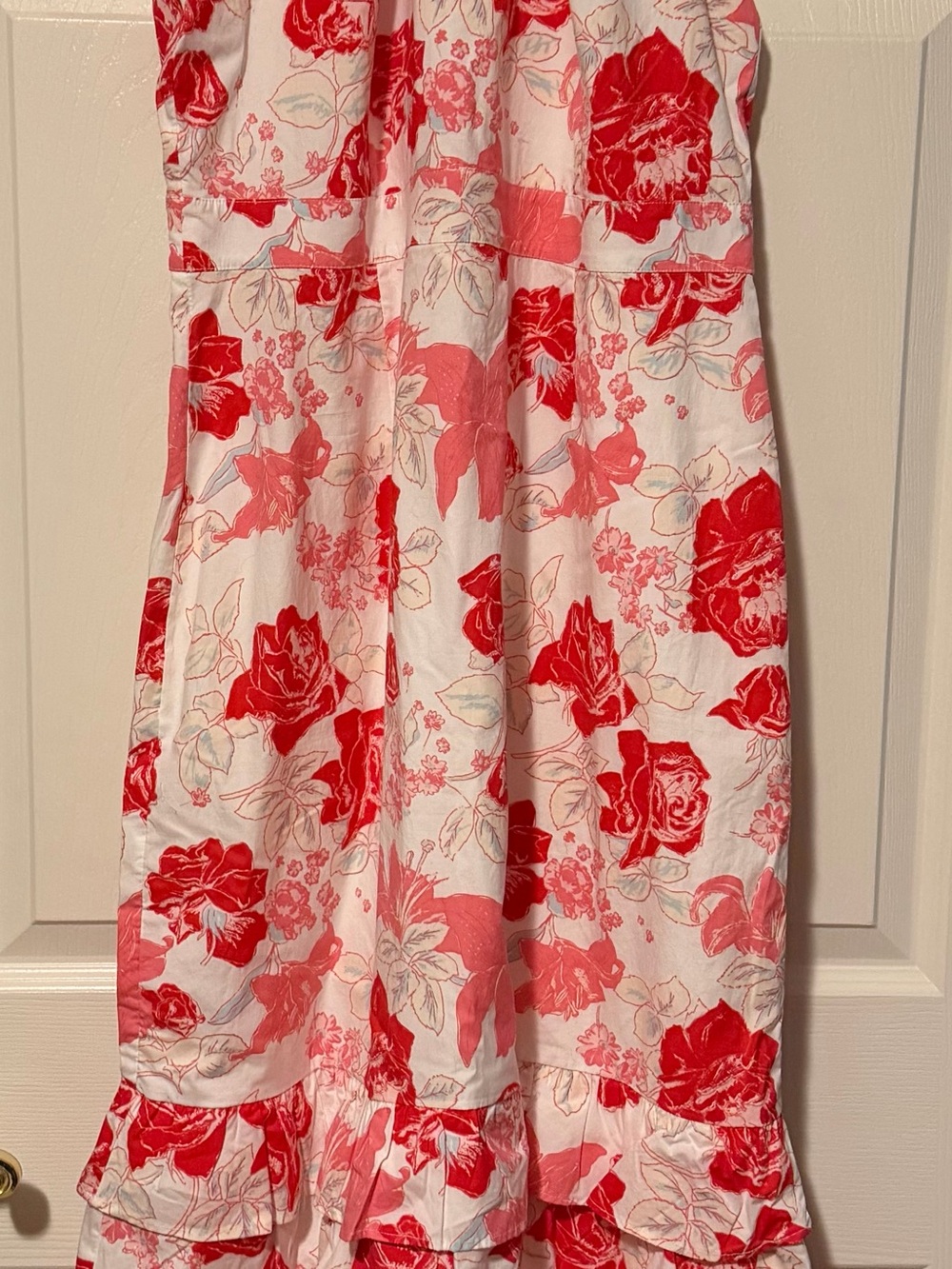Vineyard Vines Pink and Red Floral Maxi Dress
